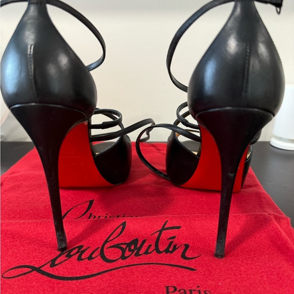 Christian Louboutin Nappa Holly Alta 120 Pumps 36.5 Black - Picture 6 of 13